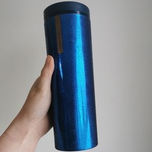 Starbucks Midnight Blue Rain Textured 16 oz Cold Cup Travel Tumbler